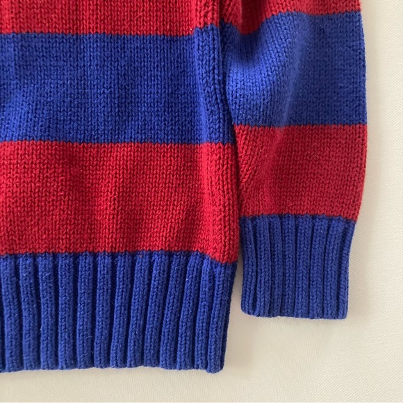Polo Ralph Lauren Boys 5 Blue Red Stripe Pullover Sweater - Picture 2 of 7